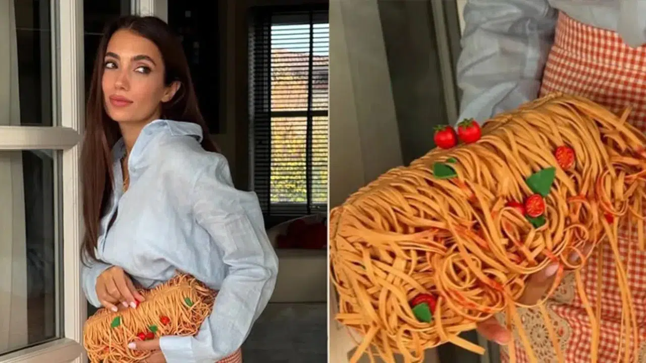 Rachel Araz'ın Sıra Dışı Moda Anlayışı: Spagetti Çanta ile Gündemde