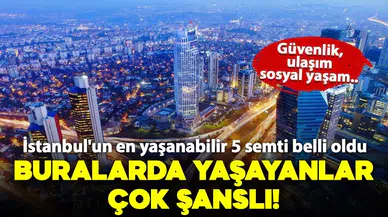 İstanbul'un En Yaşanabilir 5 Semti Belirlendi