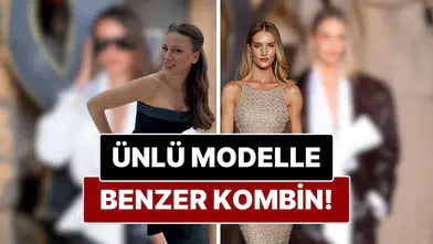 Serenay sarıkaya, paris moda haftası'nda rosie huntington-whiteley ile aynı tasarımı tercih ederek dikkatleri üzerine çekti mi?